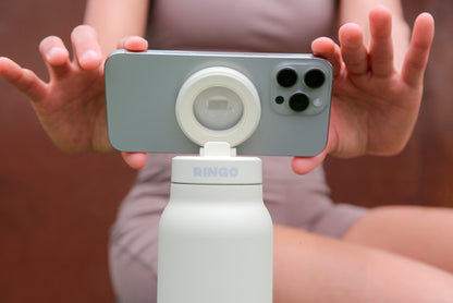 Gourde isotherme Ringo Pro beige pour filmer ses entraînements